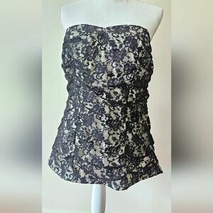 Torrid black lace strapless top